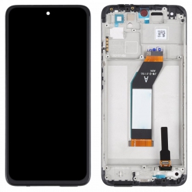 Xiaomi Redmi 10 2021 οθόνη (μαύρος) (με πλαίσιο) (γνησια)