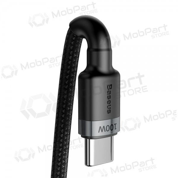 USB καλώδιο Baseus Cafule PD100W Type-C 2.0m γκρί-μαύρος CATKLF-ALG1