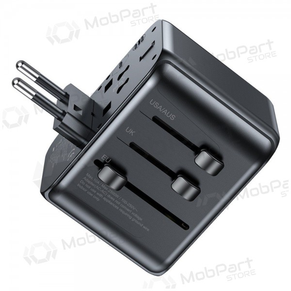 Γενικής kelioninis φορτιστής Awei C-39 GaN 35W 2xUSB-A/3xUSB-C μαύρος