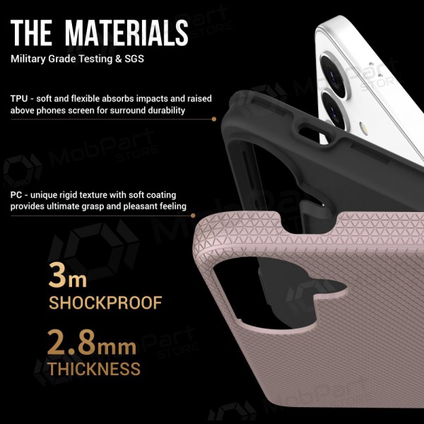 Θήκη Perfectionists Triangle Case Samsung A165 A16 4G/A166 A16 5G rožinio aukso