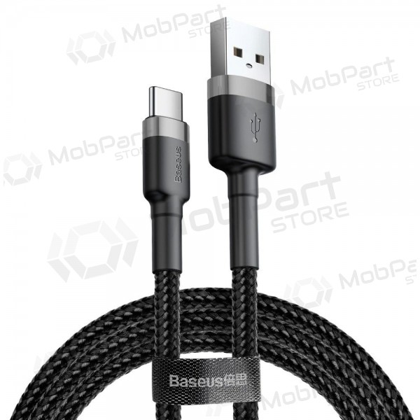Καλώδιο USB Baseus Cafule Type-C 2.0m 2.0A (Γκρι-Μαύρο) CATKLF-CG1