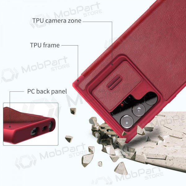 Samsung Galaxy S22 Plus θήκη „Nillkin Leather“ (το κόκκινο)