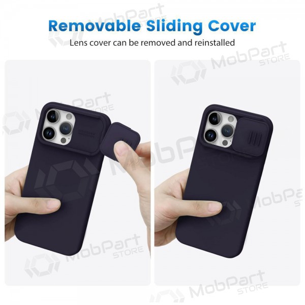 Apple iPhone 14 θήκη „Nillkin Silicone“ (tamsiai μωβ)