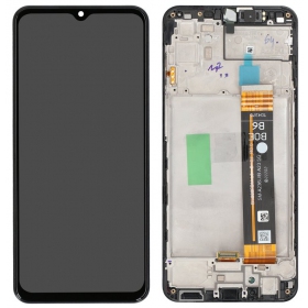 Ekranas Samsung A236 A23 5G su lietimui jautriu stikliuku και rėmeliu Black γνησια