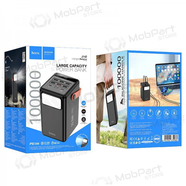 Εξωτερική μπαταρία Power Bank Hoco J142 22.5W+PD20W 100000mAh μαύρος