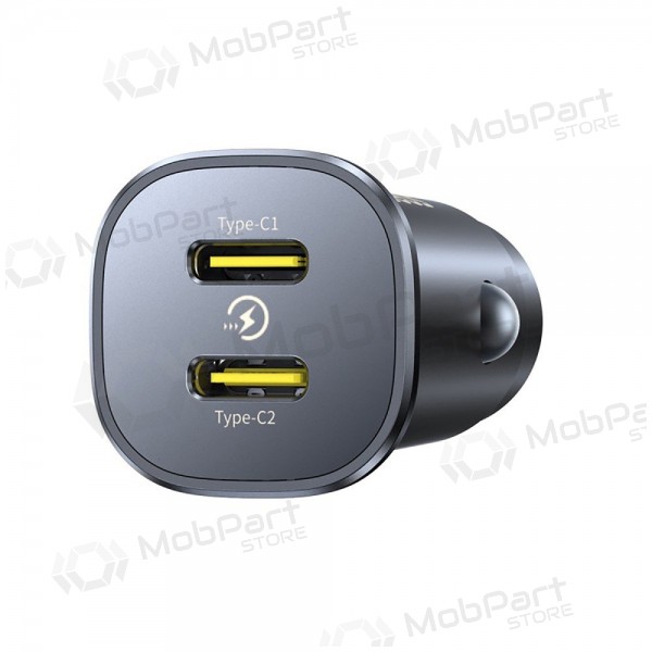 Φορτιστης αυτοκινητου Baseus GoTrip 2xUSB-C 30W μαύρος C00072300123-01