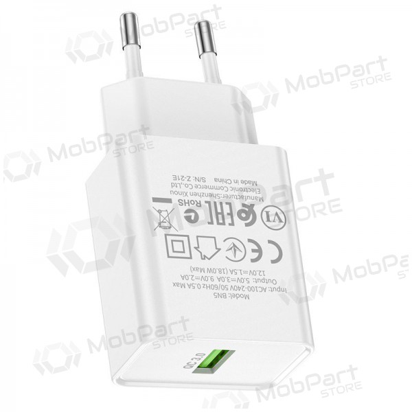 Φορτιστής Borofone BN5 QC 3.0 18W (άσπρο)