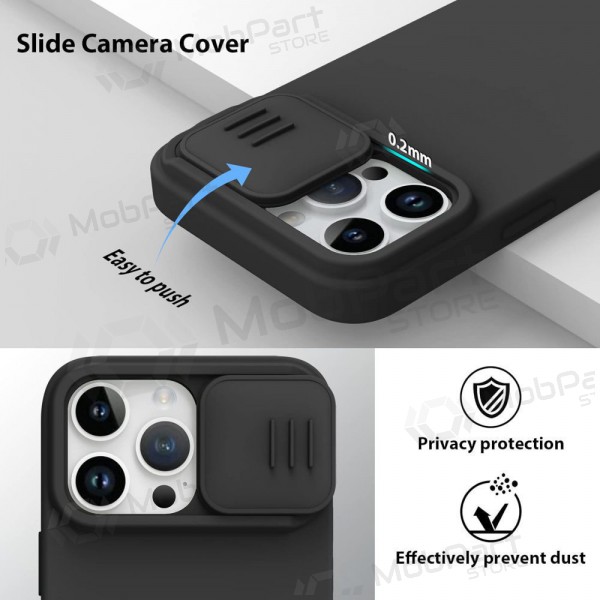 Apple iPhone 15 Pro Max θήκη „Nillkin Silicone“ (μαύρος)