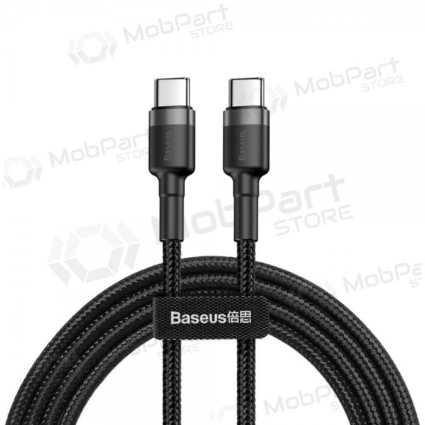 USB καλώδιο Baseus Cafule PD60W Type-C 2.0m γκρί-μαύρος CATKLF-HG1