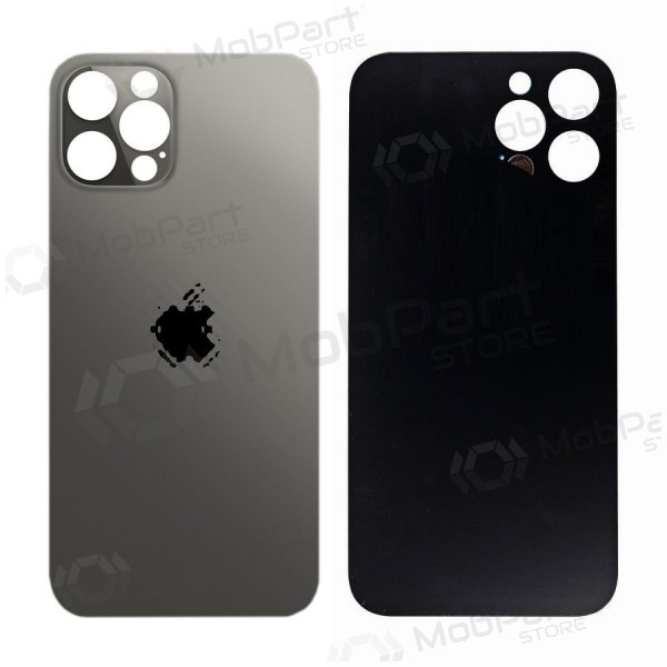 Apple iPhone 12 Pro πίσω κάλυμμα μπαταρίας (μαύρος) (bigger hole for camera)