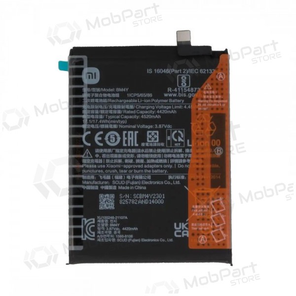 Xiaomi Poco F3, Mi 11i, Redmi K40 μπαταρία, akumuliatorius (BM4Y) (γνησια) Xiaomi Poco F3, Mi 11i, Redmi K40 μπαταρία, akumuliatorius (BM4Y) (γνησια)