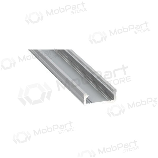 Aliuminis paviršinis profilis Lumines LED juostoms D (γκρί, 2m) 