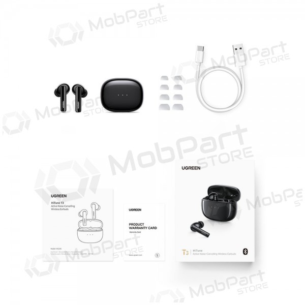 Ασύρματοςs ausinės Ugreen WS106 HiTune T3 Active Noise-Cancelling Earbuds Ασύρματοςs ausinės Ugreen WS106 HiTune T3 Active Noise-Cancelling Earbuds