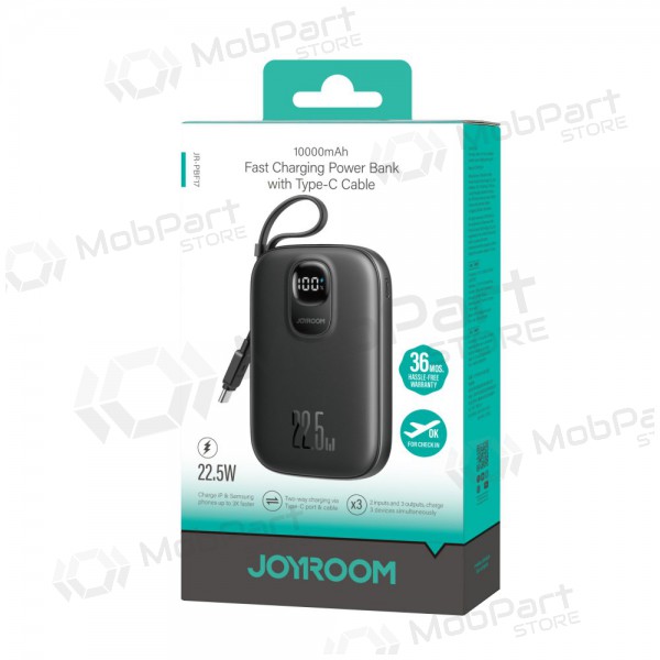Εξωτερική μπαταρία Power Bank Joyroom JR-PBF17 22.5W with USB-C cable 10000mAh μαύρος