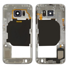Samsung G920F Galaxy S6 εσωτερικό πλαίσιο (μαύρος) (μεταχειρισμένος Grade B, γνησια)
