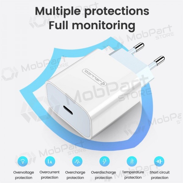 Φορτιστής Jellico AK180 20W USB-C + USB-C to USB-C cable 1.0m άσπρο