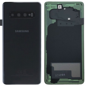 Samsung G973 Galaxy S10 πίσω κάλυμμα μπαταρίας μαύρος (Prism Black) (service pack) (γνησια)