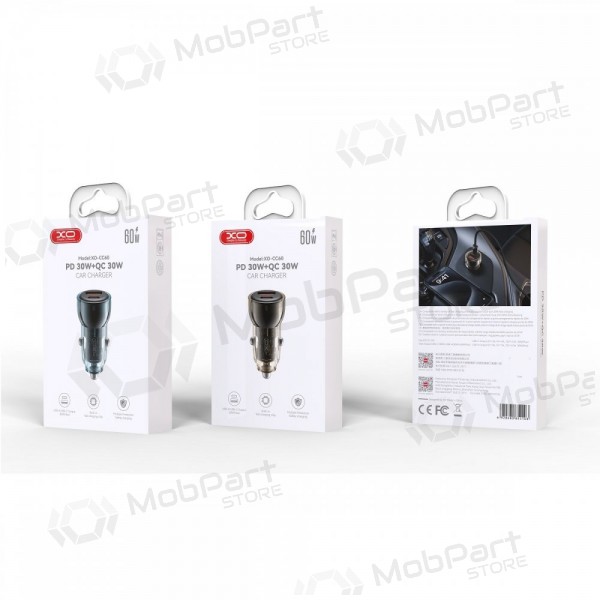 Φορτιστης αυτοκινητου XO CC60 USB-A/USB-C 60W μπλε