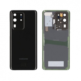 Samsung G988 Galaxy S20 Ultra πίσω κάλυμμα μπαταρίας μαύρος (Cosmic Black) (μεταχειρισμένος grade C, γνησια)
