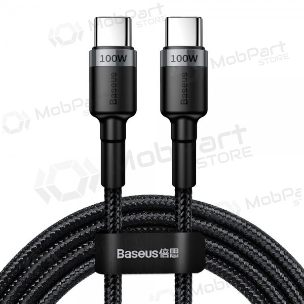 USB καλώδιο Baseus Cafule PD100W Type-C 2.0m γκρί-μαύρος CATKLF-ALG1