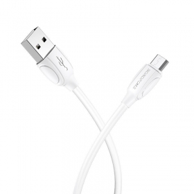 USB καλώδιο Borofone BX19 USB-A to MicroUSB 1.0m άσπρο