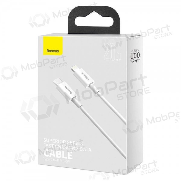 USB καλώδιο Baseus Superior Type-C - Lightning PD 20W 1.0m (άσπρο) CATLYS-A02