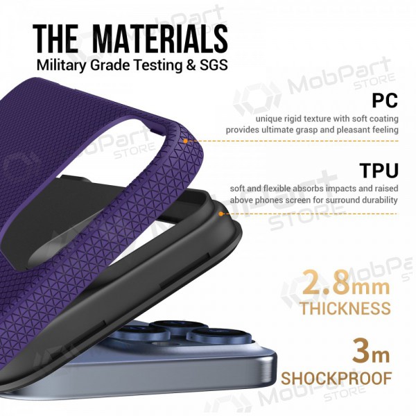 Θήκη Perfectionists Triangle Mag Case Apple iPhone 15 Pro μωβ