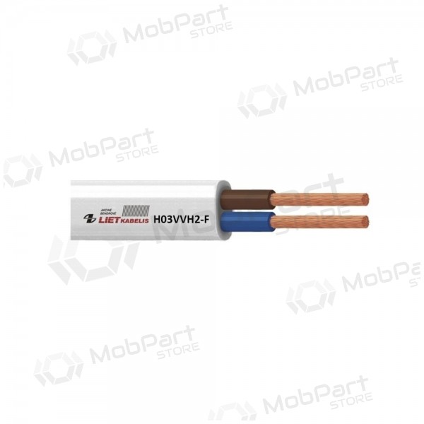 Εύκαμπτο καλώδιο Lietkabelis OMYp 2x1.0 mm² χάλκινο PVC CPR Eca 300 V 100 m κουλούρα