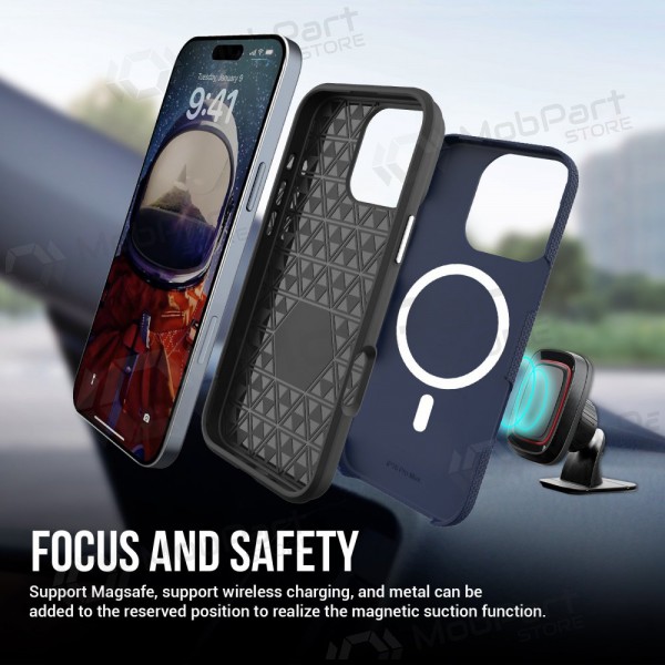 Θήκη Perfectionists Triangle Mag Case Apple iPhone 14 Pro σκούρο μπλε