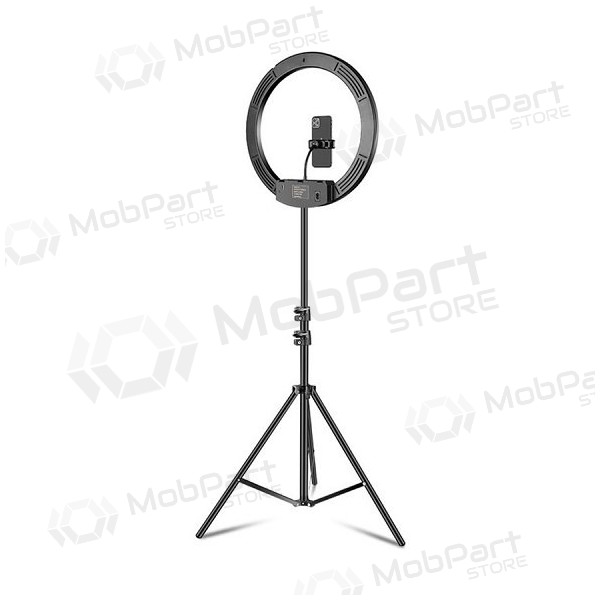 LED žiedinė λάμπα 45cm, su trikoju stovu iki 2.1m LED žiedinė λάμπα 45cm, su trikoju stovu iki 2.1m