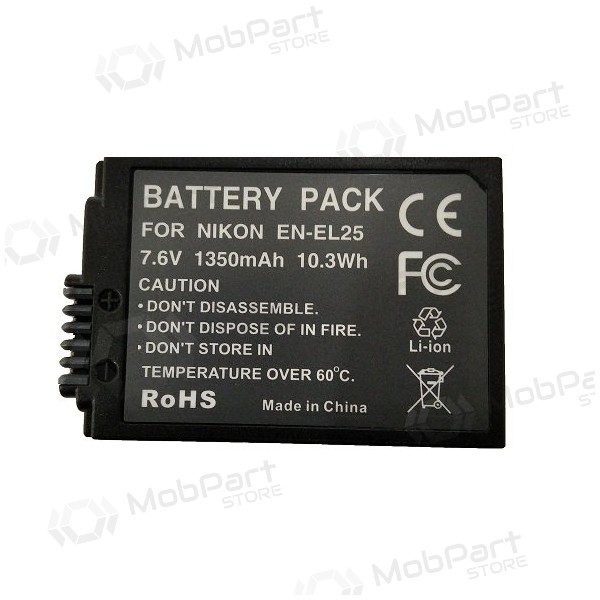 NIKON EN-EL25 1350mAh φωτογραφική μπαταρία / συσσωρευτής NIKON EN-EL25 1350mAh φωτογραφική μπαταρία / συσσωρευτής