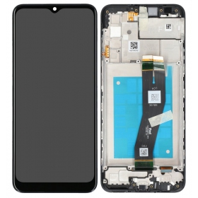 Ekranas Samsung A025G A02s 2020 su lietimui jautriu stikliuku και rėmeliu Black γνησια