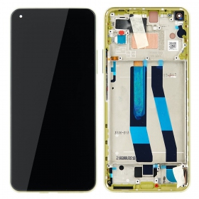Xiaomi Mi 11 Lite 4G / Mi 11 Lite 5G οθόνη (κίτρινος) (με πλαίσιο) (γνησια)
