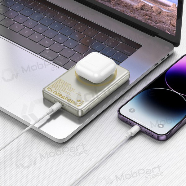 Εξωτερική μπαταρία Power Bank Hoco Q26A PD20W Magnetic 10000mAh χρυσαφένιος