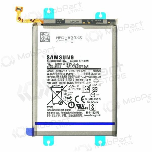 Samsung A125 A12 / A127 A12S / A217 A21s / M127 M12 / A135 A13 (EB-BA217ABY) μπαταρία / συσσωρευτής (4900mAh) (service pack) (γνησια) Samsung A125 A12 / A127 A12S / A217 A21s / M127 M12 / A135 A13 (EB-BA217ABY) μπαταρία / συσσωρευτής (4900mAh) (service pack) (γνησια)