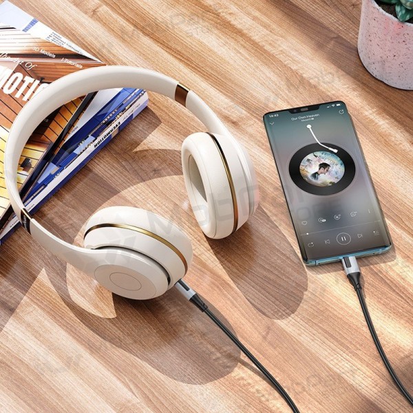 Audio καλώδιο Borofone BL19 USB-C to 3,5mm μαύρος