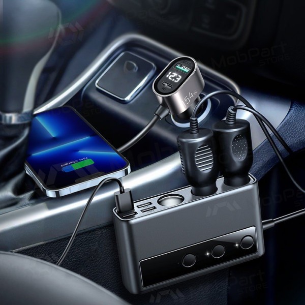 Φορτιστής automobilinis Joyroom 9in1 154W 3x12V, PD USB Type-C, QC3.0 USB-A, 4xUSB-A JR-CL06