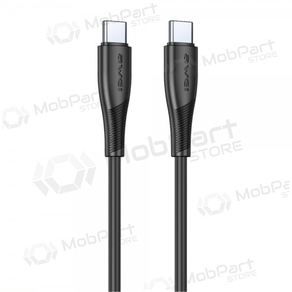 USB καλώδιο Awei CL-182C USB-C to USB-C 1.0m μαύρος