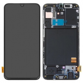 Samsung A405 Galaxy A40 2019 οθόνη (μαύρος) (με πλαίσιο) (service pack) (γνησια)