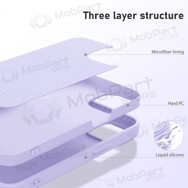 Apple iPhone 15 Pro Max θήκη „Nillkin Silicone“ (šviesiai μωβ) Apple iPhone 15 Pro Max θήκη „Nillkin Silicone“ (šviesiai μωβ)