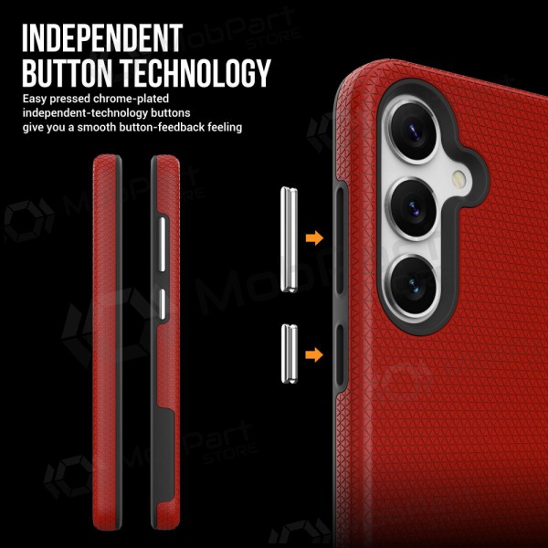 Θήκη Perfectionists Triangle Case Samsung S928 S24 Ultra το κόκκινο