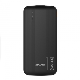 Εξωτερική μπαταρία Power Bank Awei P20K 5V/2.4A 10000mAh μαύρος