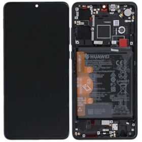 Huawei P30 (new version 2021) οθόνη (μαύρος) (με πλαίσιο και μπαταρία) (service pack) (γνησια)
