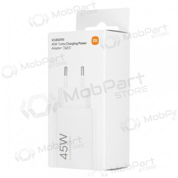Φορτιστής τηλεφώνου Xiaomi Turbo Charging τροφοδοτικό BHR07SLEU 45 W USB-A PD λευκός.