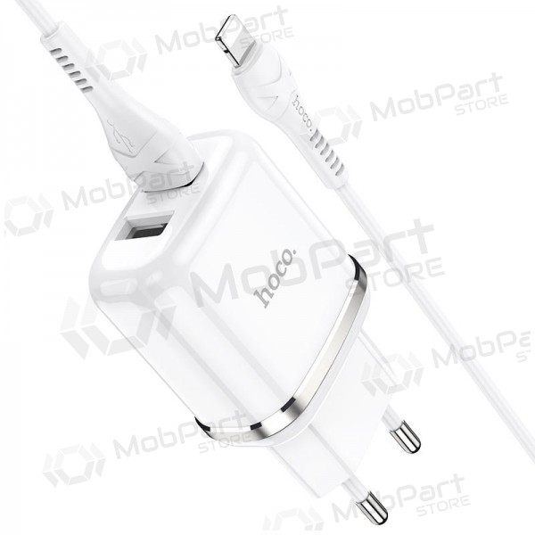 Φορτιστής Hoco N4 X 2 USB  jungtimis + Lightning (2.4A) (άσπρο)