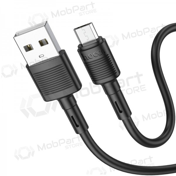 USB καλώδιο Hoco X83 USB-A to MicroUSB 1.0m μαύρος