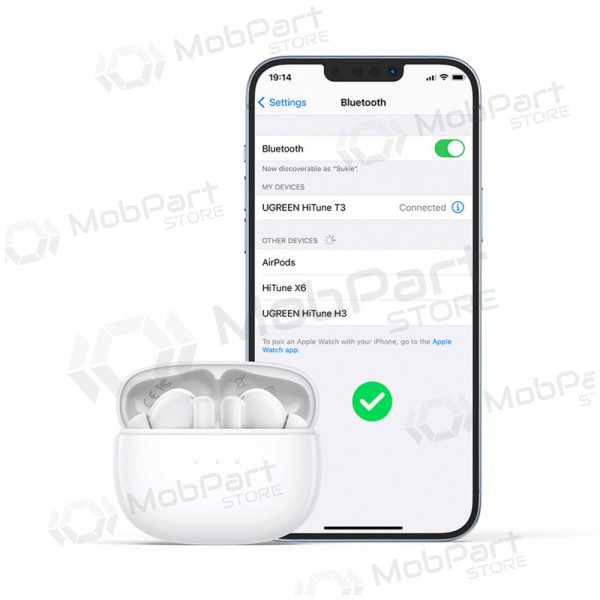 Ασύρματοςs ausinės Ugreen WS106 HiTune T3 Active Noise-Cancelling Earbuds Ασύρματοςs ausinės Ugreen WS106 HiTune T3 Active Noise-Cancelling Earbuds