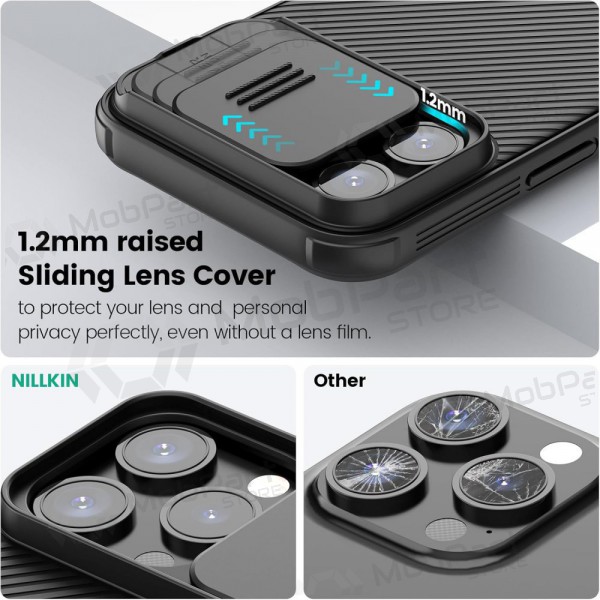 Apple iPhone 15 θήκη „Nillkin CamShield Pro“ (μαύρος)