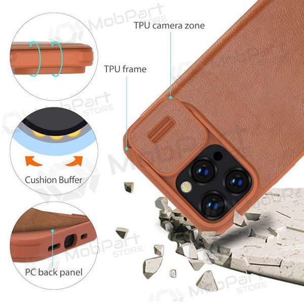 Apple iPhone 14 Pro Max θήκη „Nillkin Leather“ (καφέ)