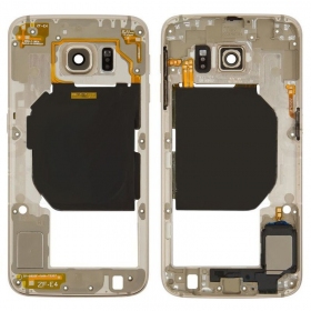 Samsung G920F Galaxy S6 εσωτερικό πλαίσιο (χρυσαφένιος) (μεταχειρισμένος Grade B, γνησια)
